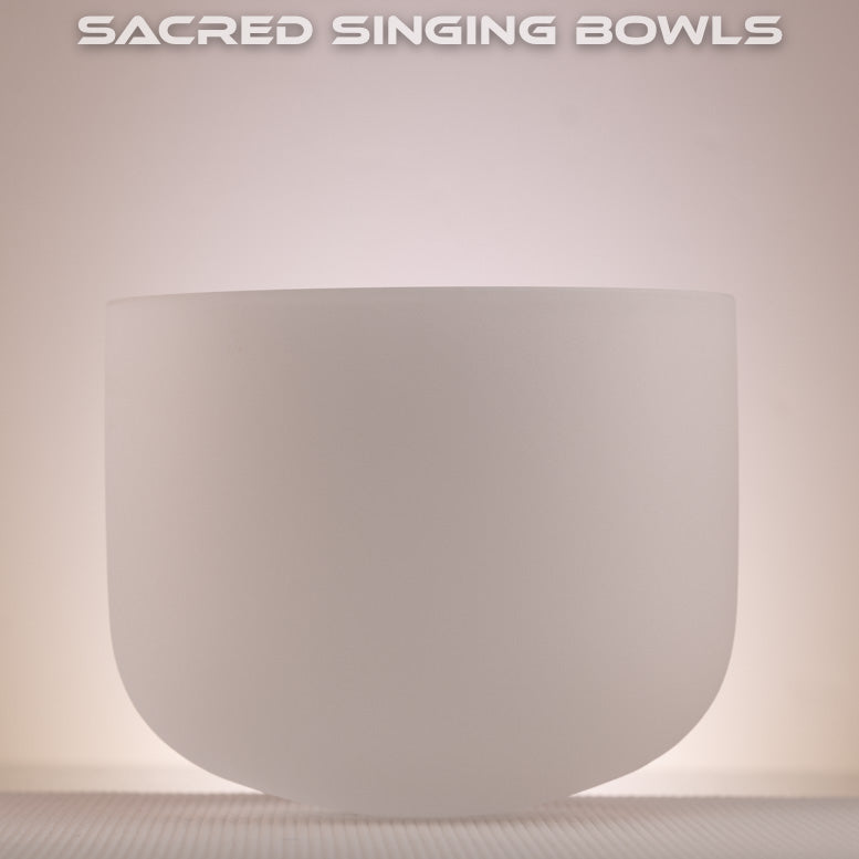 10" F#-24 Frosted Crystal Singing Bowl, Sacred Singing Bowls