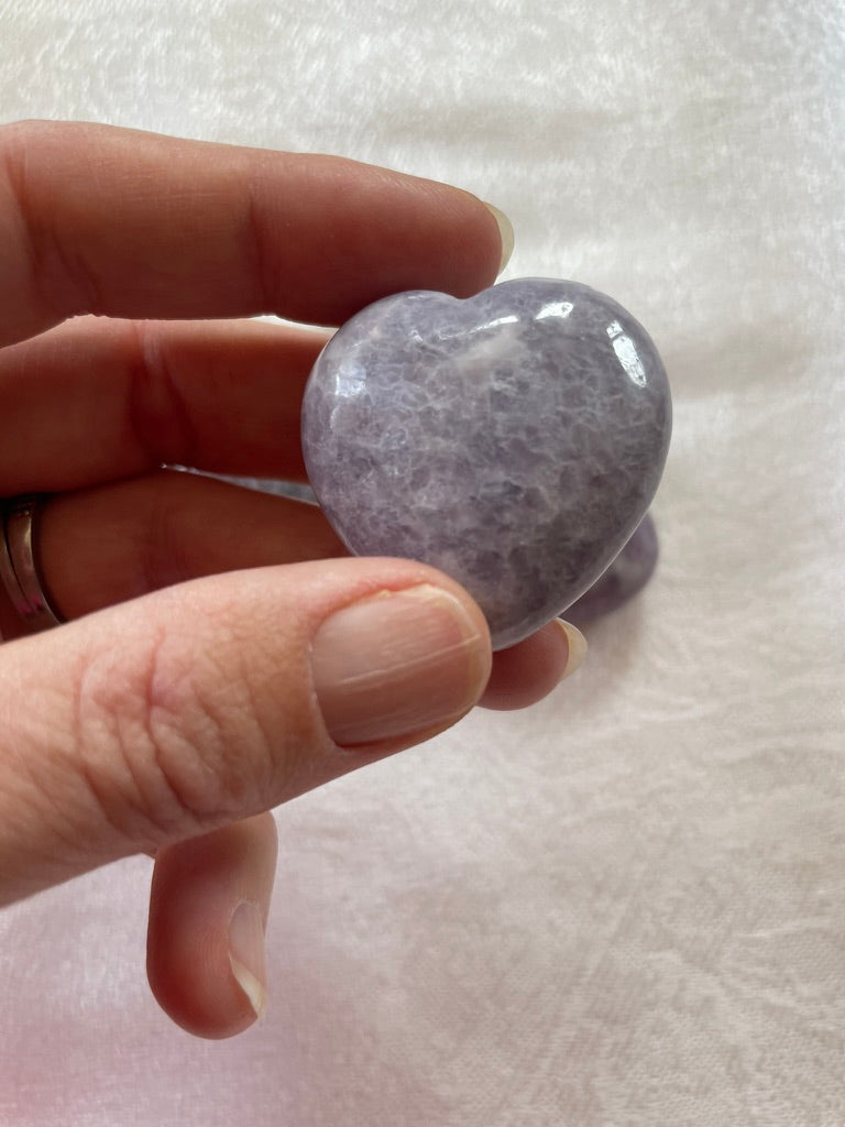 Lepidolite Hearts