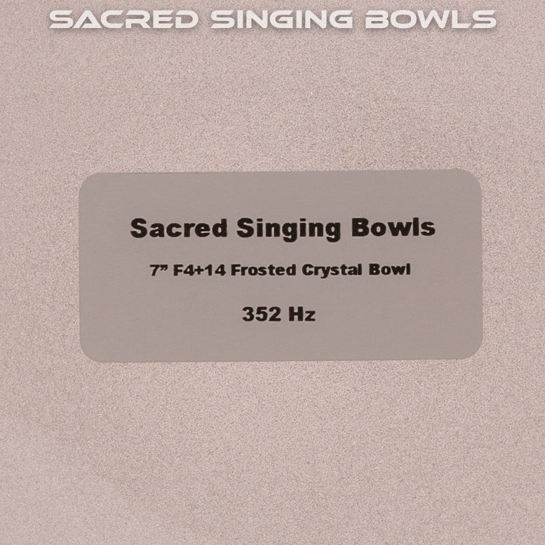 7" F+14 Frosted Crystal Singing Bowl, Sacred Singing Bowls
