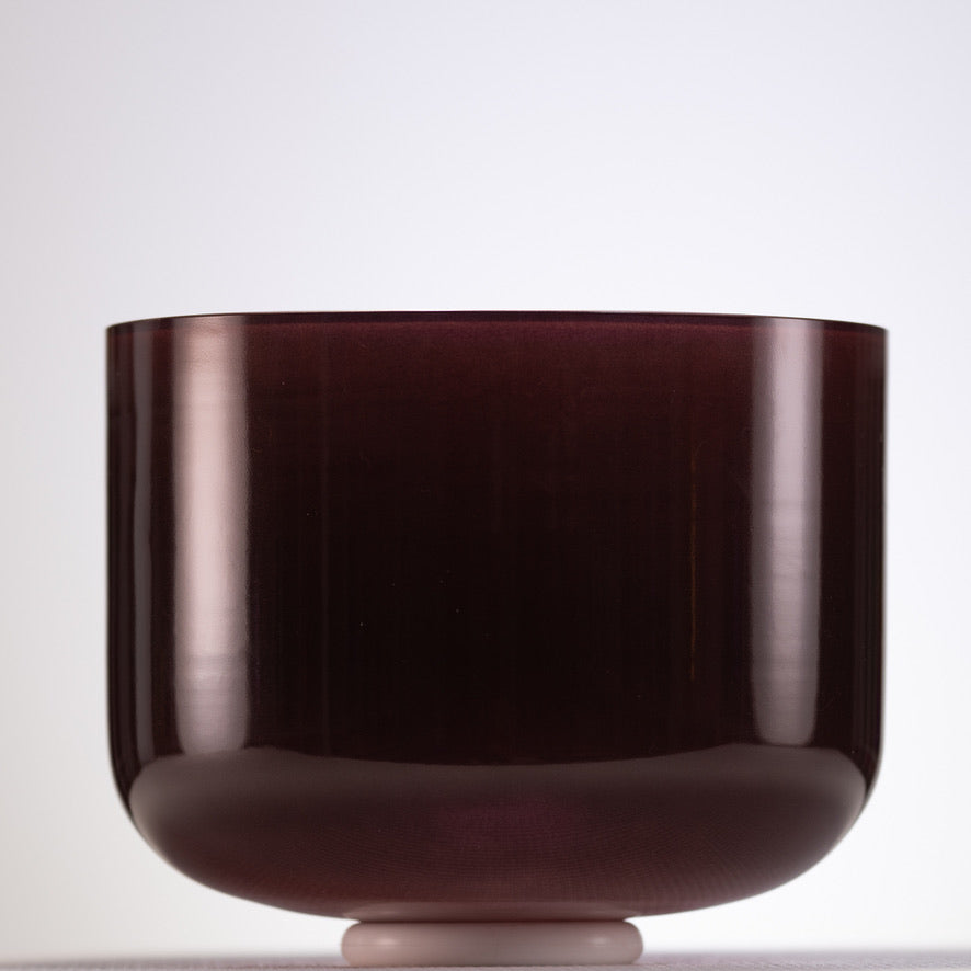 11" G-44 Sacred Ground Crystal Singing Bowl, Silver inside