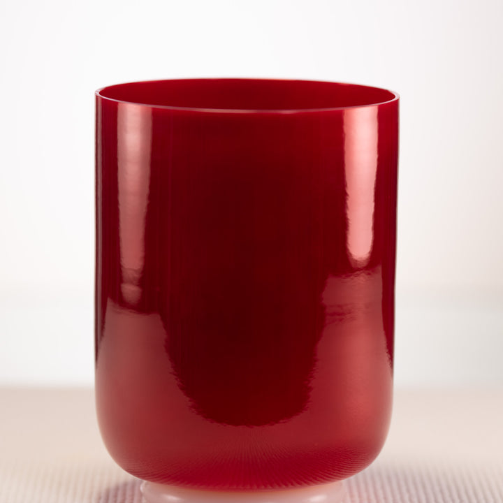 6.25" D#-10 Crimson Dawn Crystal Singing Bowl, Perfect Pitch
