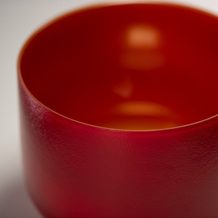 9" D-24 Sedona Sunrise Frosted Crystal Singing Bowl