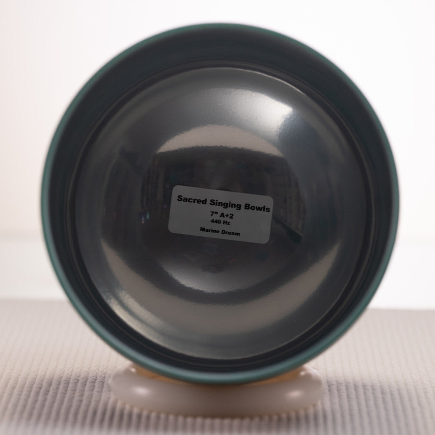 7" A+2 Frosted Marine Dream Crystal Singing Bowl