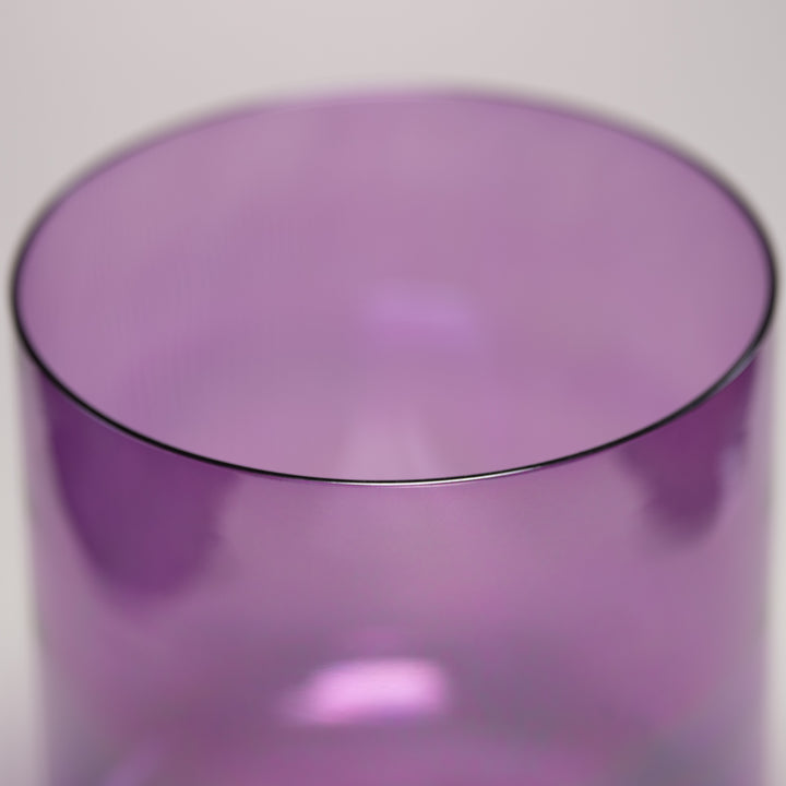 7.5" B+6 Lavender Lotus Crystal Singing Bowl, Perfect Pitch