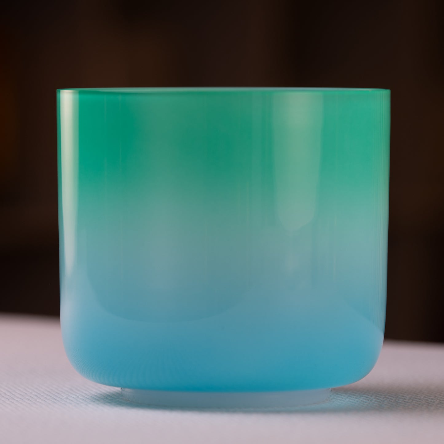 5.5" A#-35 Blue Green Tourmaline Color Crystal Singing Bowl, Sacred Singing Bowls