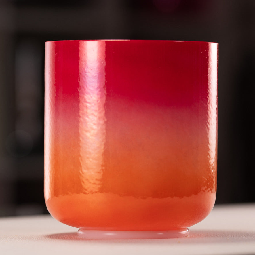 7" E-2 Harmonic Sunrise Crystal Singing Bowl, Perfect Pitch