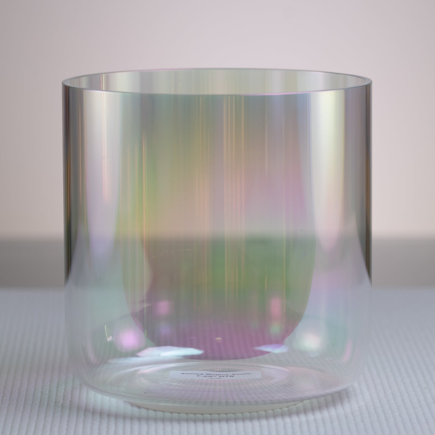 7.25" G+0 Prismatic Rainbow Crystal Singing Bowl, Perfect Pitch, Sacred Singing Bowls