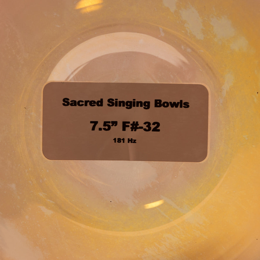 7.5" F#-32 Topaz Transformation Crystal Singing Bowl, Sacred Singing Bowls