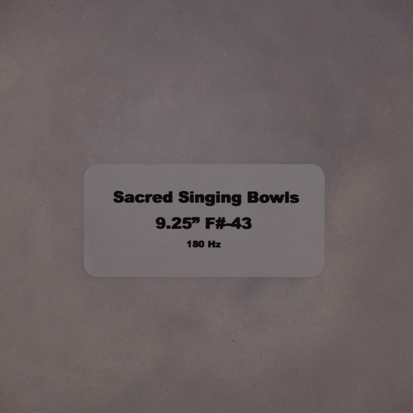 9.25" F#-43 Gray Moonstone Color Singing Bowl, Sacred Singing Bowls
