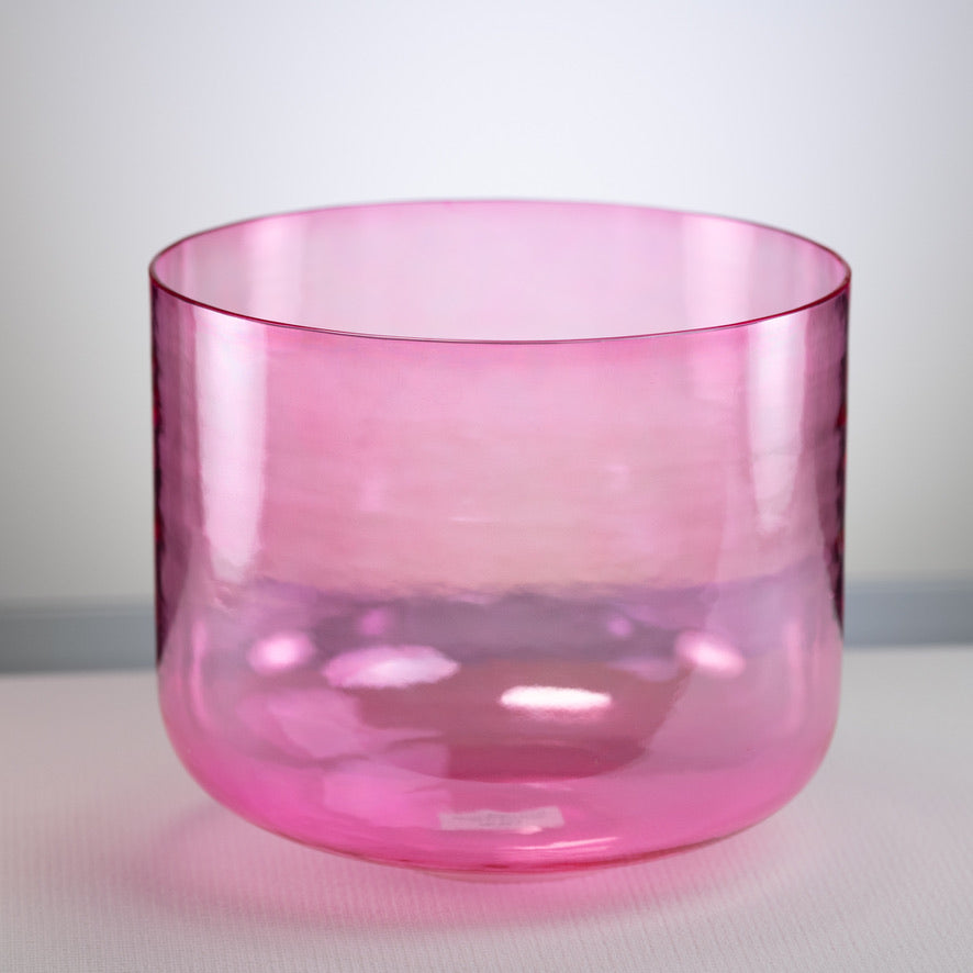 12" C#-5 Pink Lotus Crystal Singing Bowl, Perfect Pitch