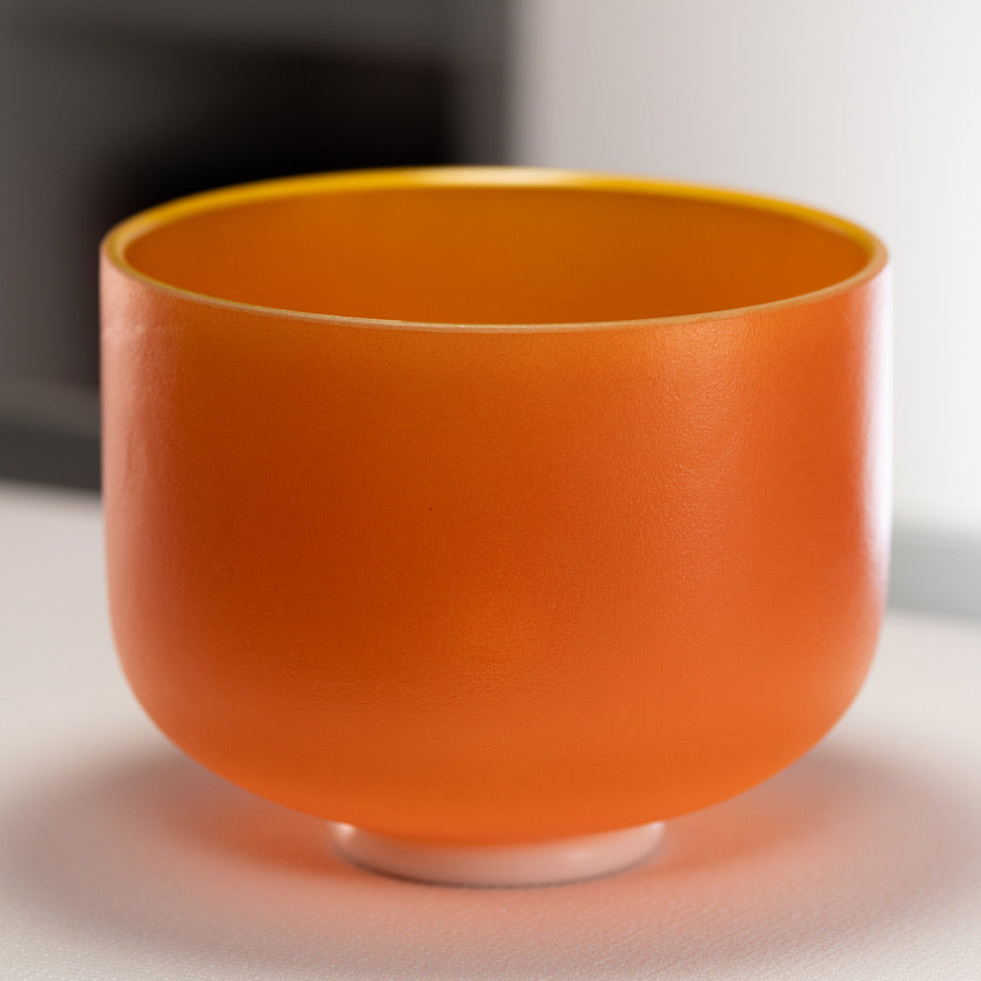10" B-29 Setting Sun Frosted Crystal Singing Bowl