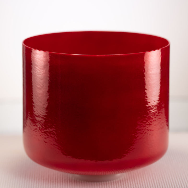 11" A#-5 Crimson Dawn Crystal Singing Bowl, Perfect Pitch