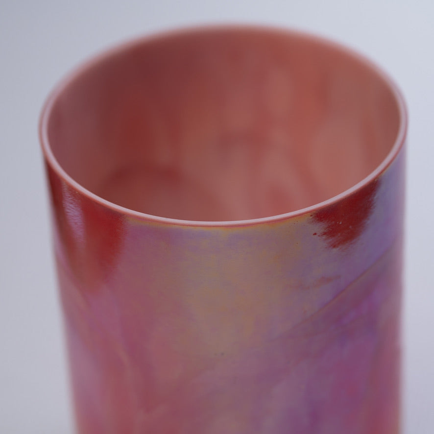 Rhodochrosite & Platinum Crystal Singing Bowl from Crystal Tones, 7" E+50