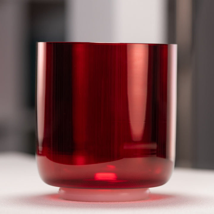 6.75" D#+0 Ruby Ray Crystal Singing Bowl, Perfect Pitch