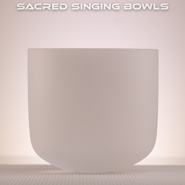 Frosted Crystal Singing Bowl Set: C# Major, Sacred Singing Bowls