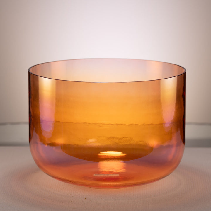 Orange crystal singing bowl