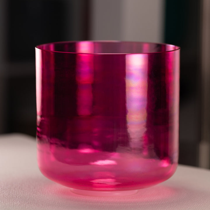 9" G+23 Pink Lotus Crystal Singing Bowl