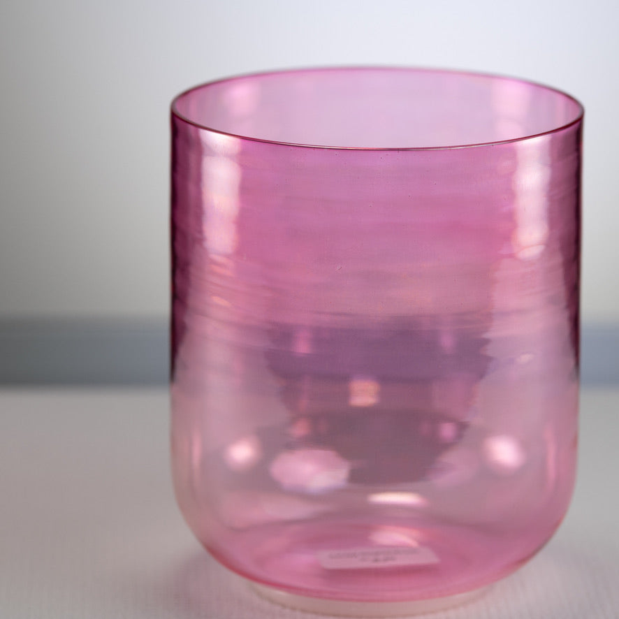 7" D-44 Pink Lotus Crystal Singing Bowl