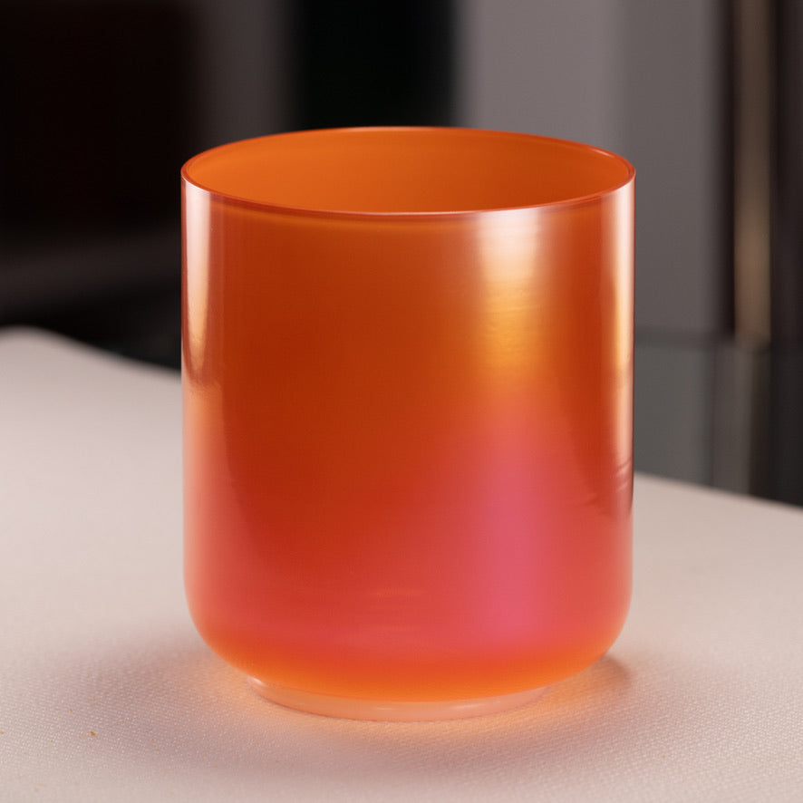 7" D#+3 Sunset Serenade Crystal Singing Bowl, Perfect Pitch