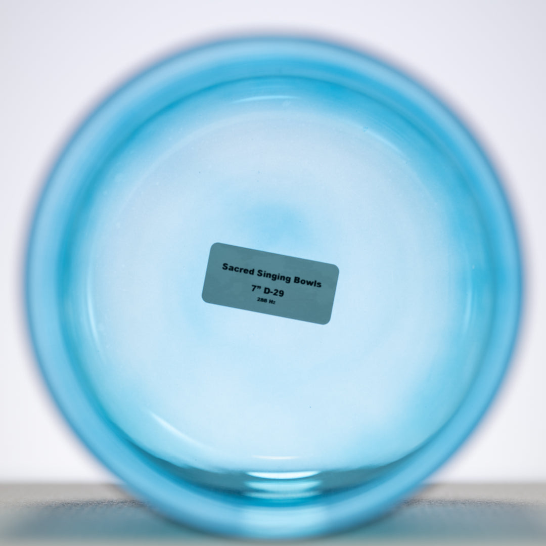 7" D-29 Caribbean Blue Crystal Singing Bowl