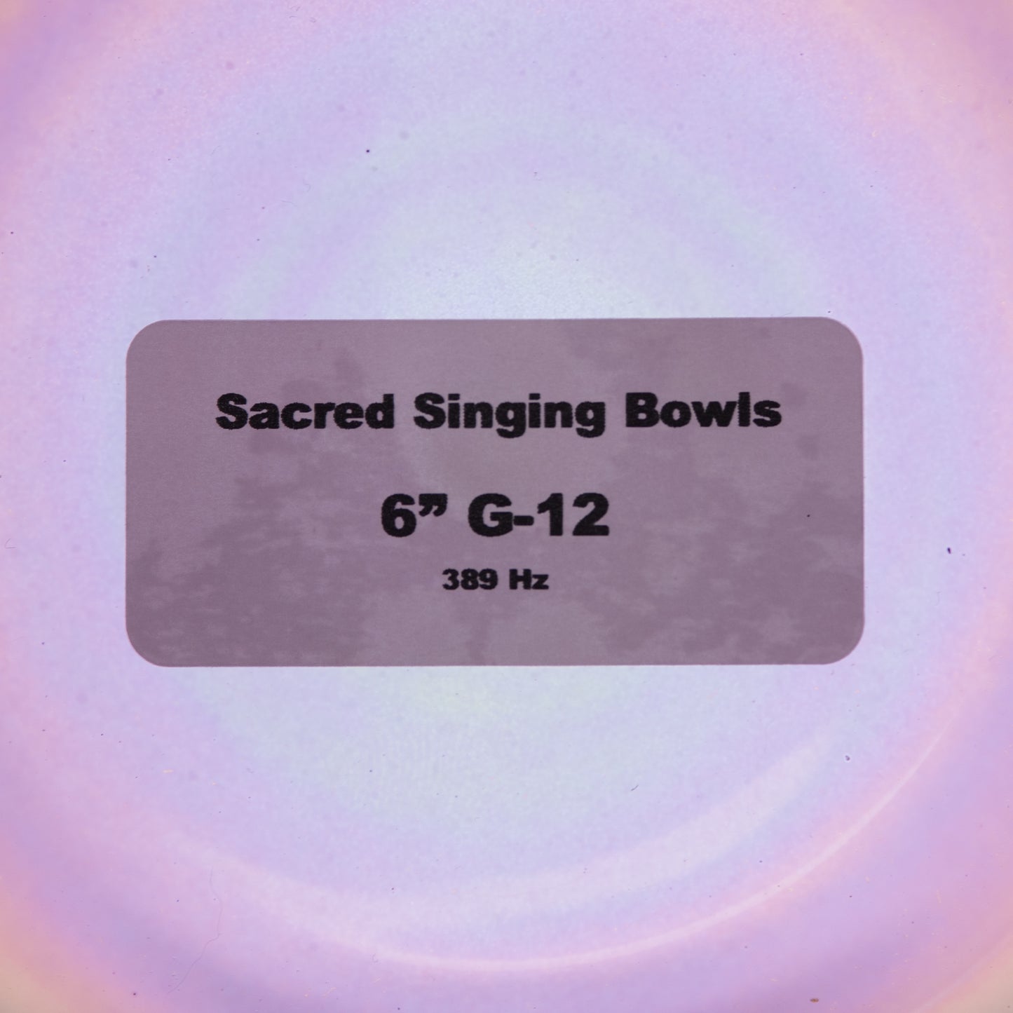 6" G-12 Amethyst Activation Crystal Singing Bowl, Prismatic, Sacred Singing Bowls