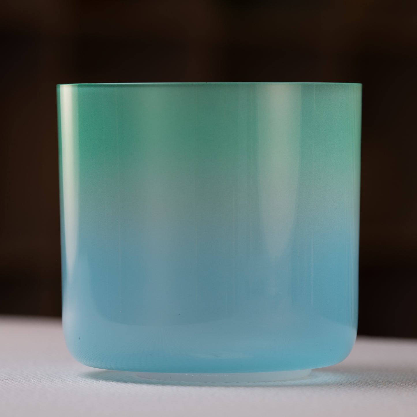 6" F#-35 Blue Green Tourmaline Color Crystal Singing Bowl, Sacred Singing Bowls