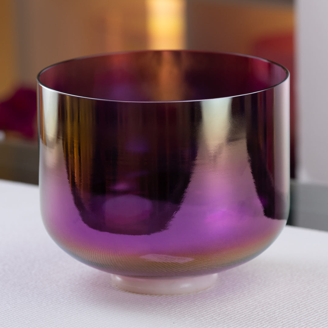 10" A-32 Amethyst & Prismatic Singing Bowl