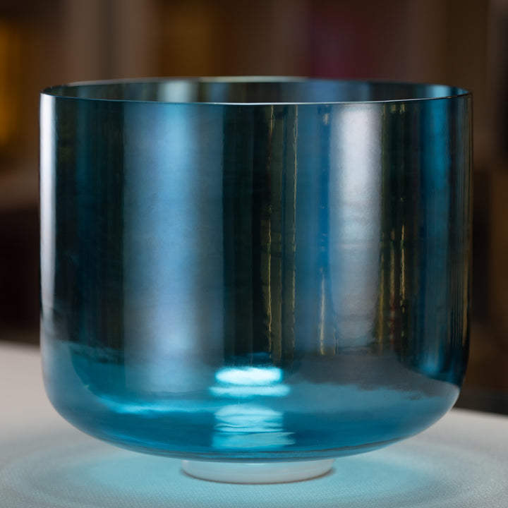 11.75" B+38 Caribbean Blue Crystal Singing Bowl