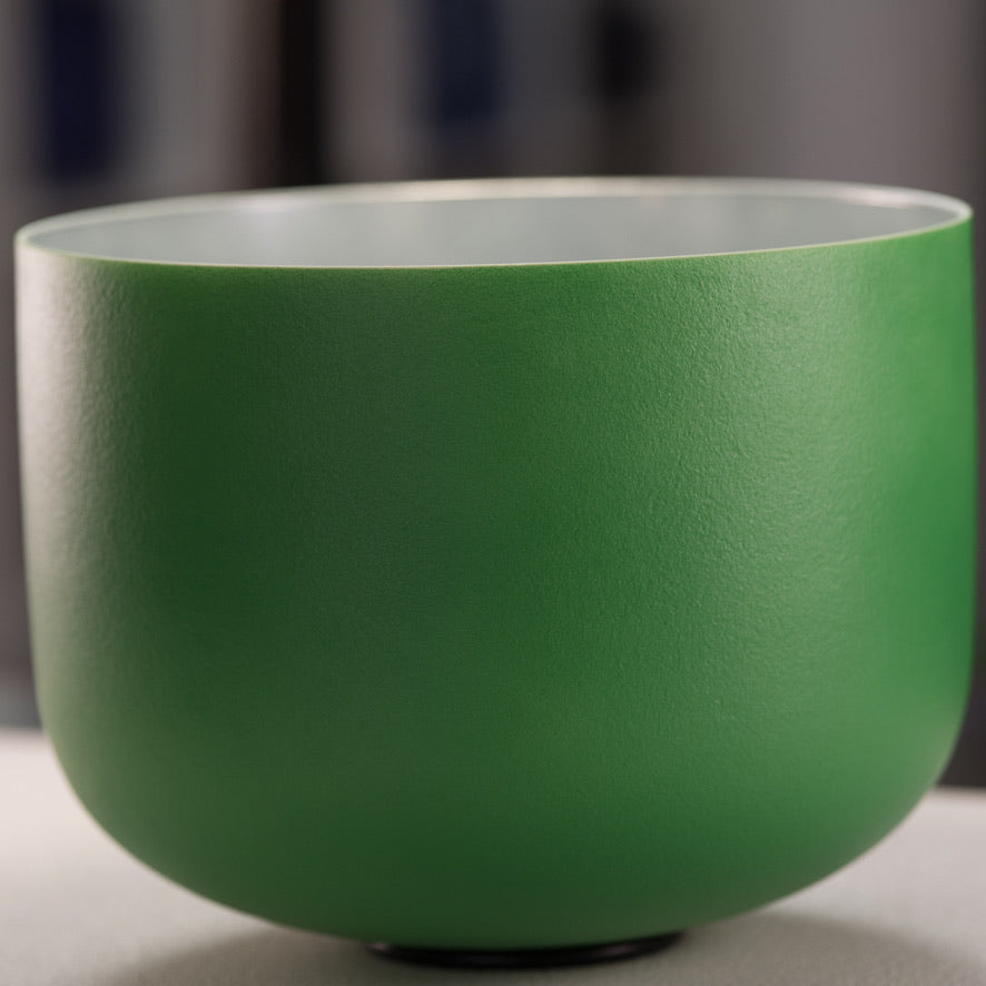 12" G+3 Frosted Sacred Sage Crystal Singing Bowl