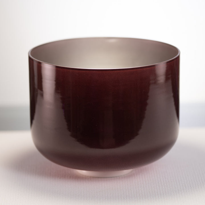 11" G-44 Sacred Ground Crystal Singing Bowl, Silver inside