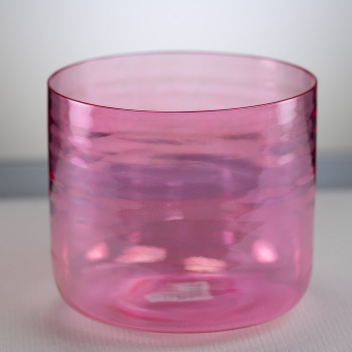 8.5" A#+25 Pink Lotus Crystal Singing Bowl