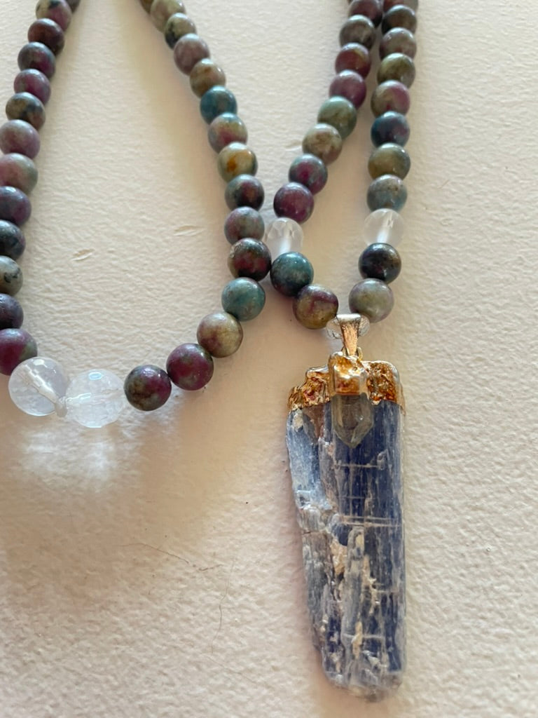 Ruby Kyanite Mala