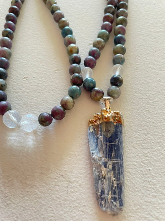 Ruby Kyanite Mala