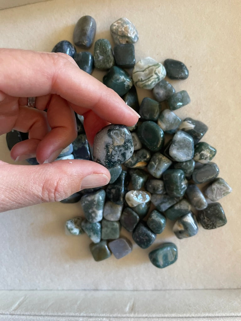 Moss Agate Tumbles