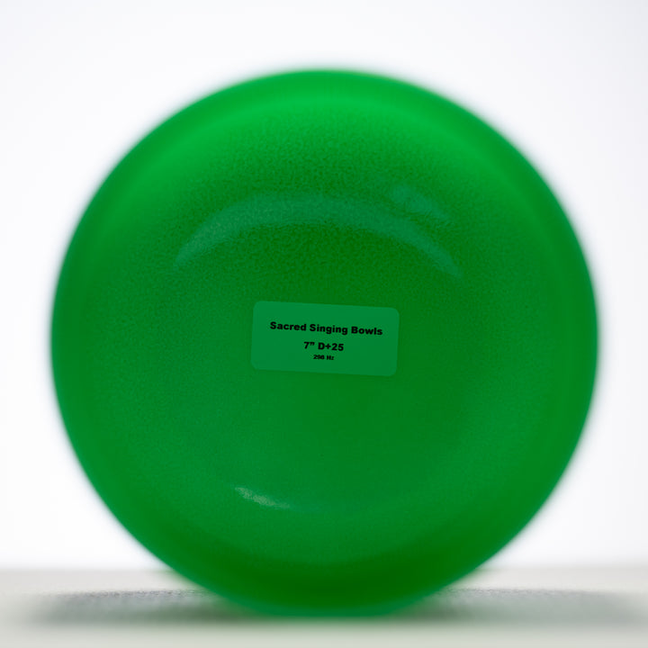 7" D+25 Emerald Heart Crystal Singing Bowl
