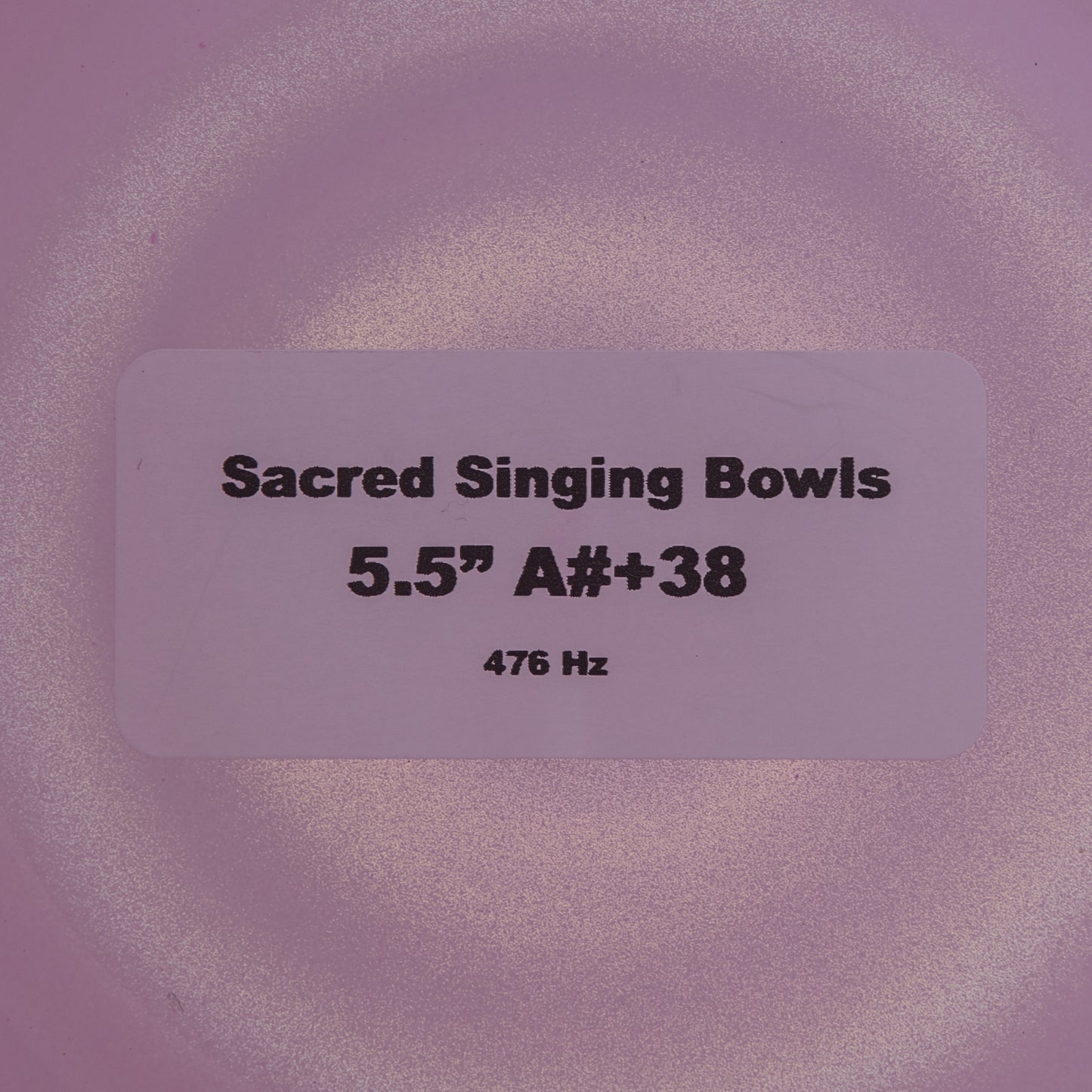 5.5" A#+38 Rose Quartz Color Crystal Singing Bowl, Prismatic, Sacred Singing Bowls