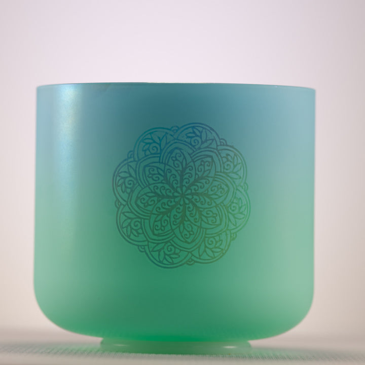 8" A+41 Turquoise Tide with Mandala Crystal Singing Bowl