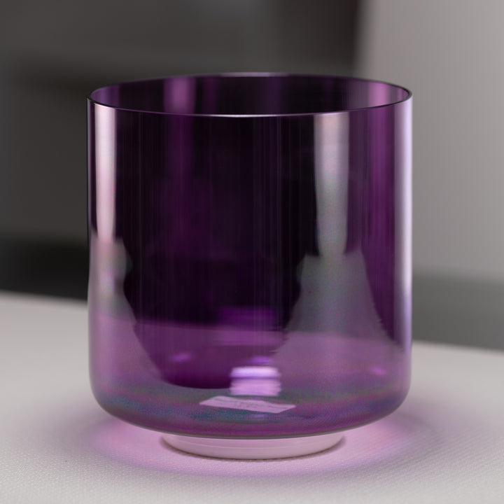 7.5" B+6 Lavender Lotus Crystal Singing Bowl, Perfect Pitch