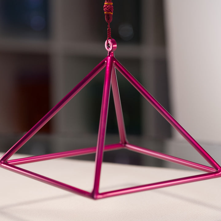 11" Radiant Rose Crystal Singing Pyramid