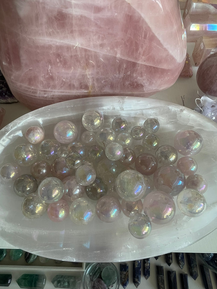 Aura Quartz Spheres, Small