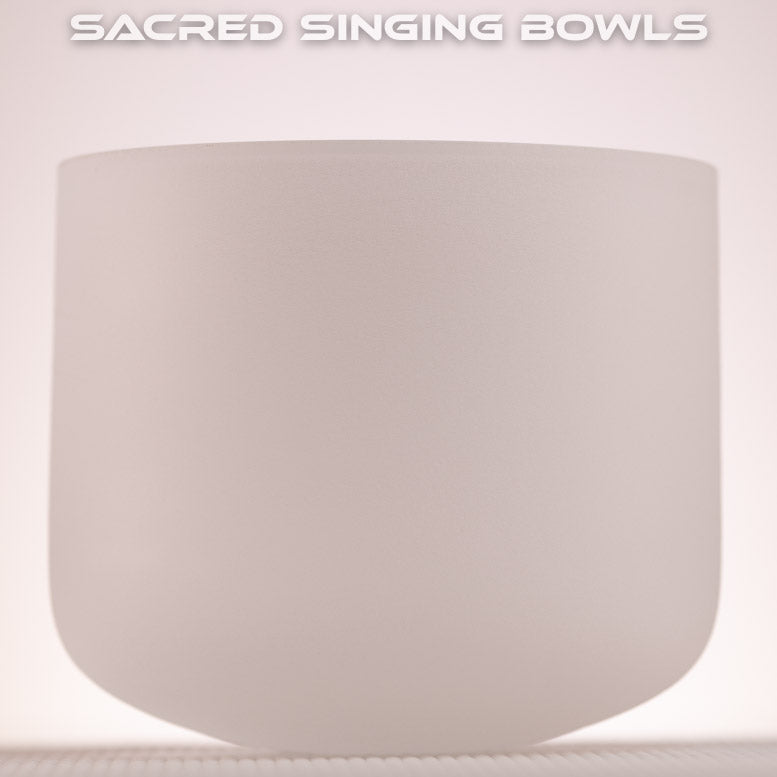 7" E-17 Frosted Crystal Singing Bowl, Sacred Singing Bowls