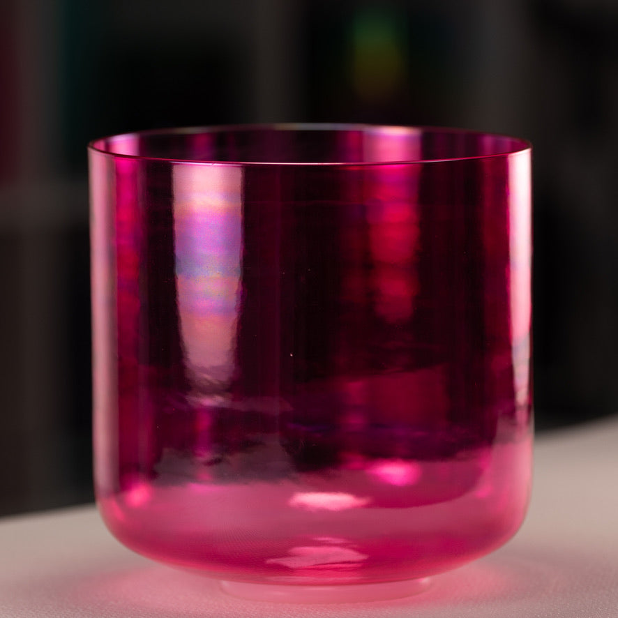 9" G+23 Pink Lotus Crystal Singing Bowl