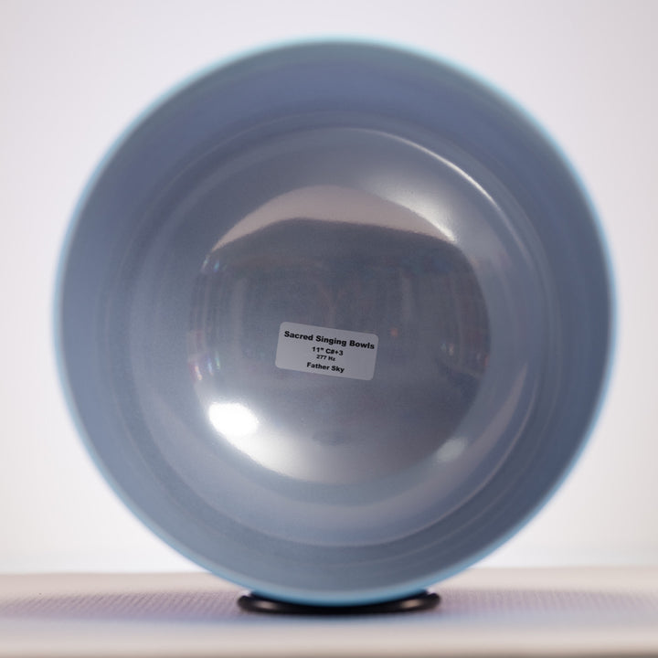 11" C#+3 Frosted Father Sky Crystal Singing Bowl