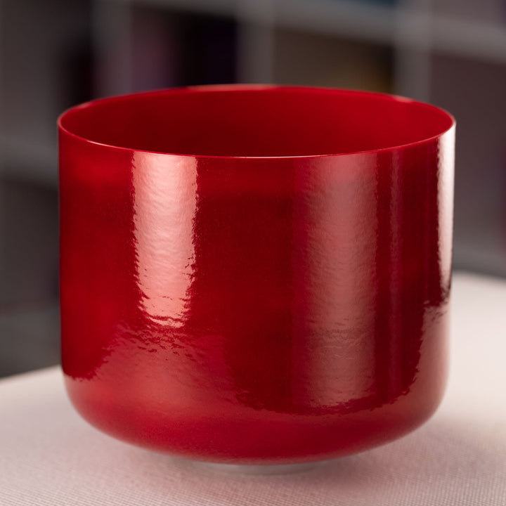 12" G#+7 Crimson Dawn Crystal Singing Bowl, Perfect Pitch