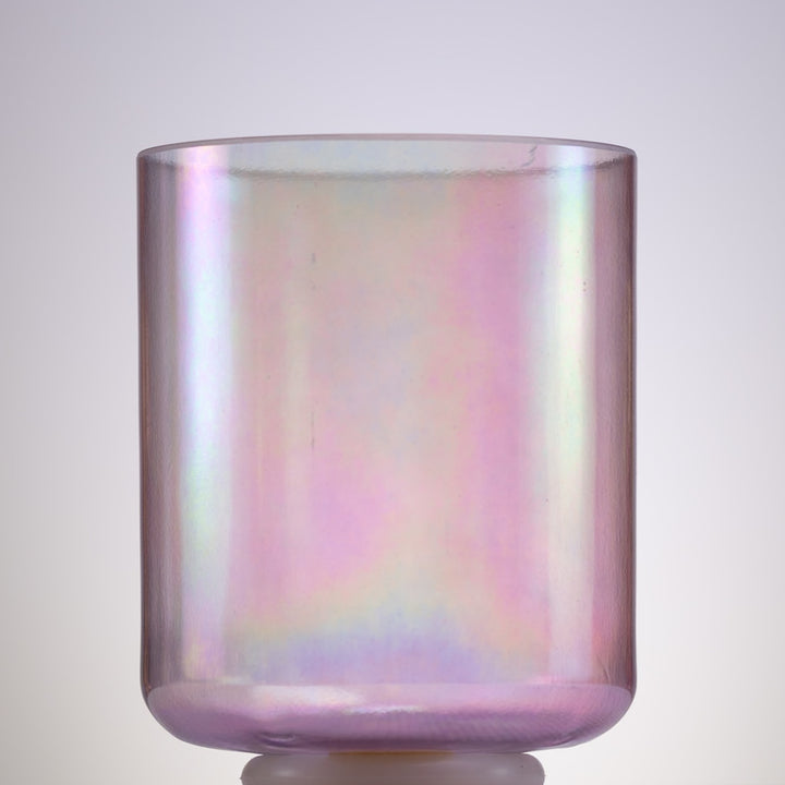 7" D+35 Apophyllite Saint Germain Aura Tall Crystal Singing Bowl, Crystal Tones™