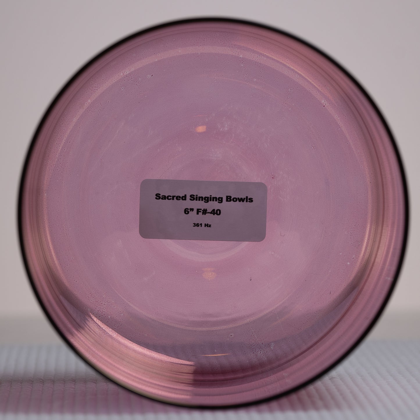 6" F#-40 Purple Tourmaline Color Crystal Singing Bowl, Sacred Singing Bowls