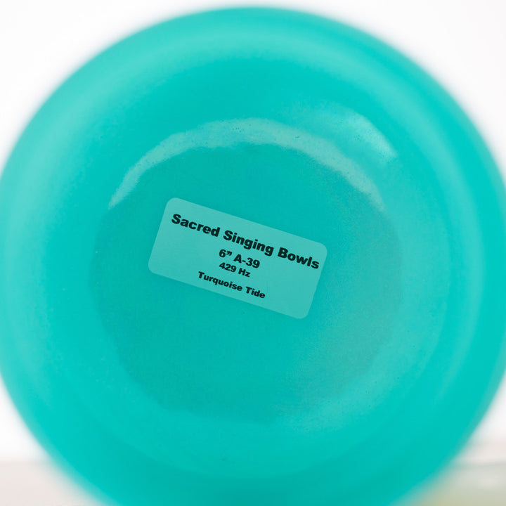 6" A-39 Turquoise Tide Crystal Singing Bowl