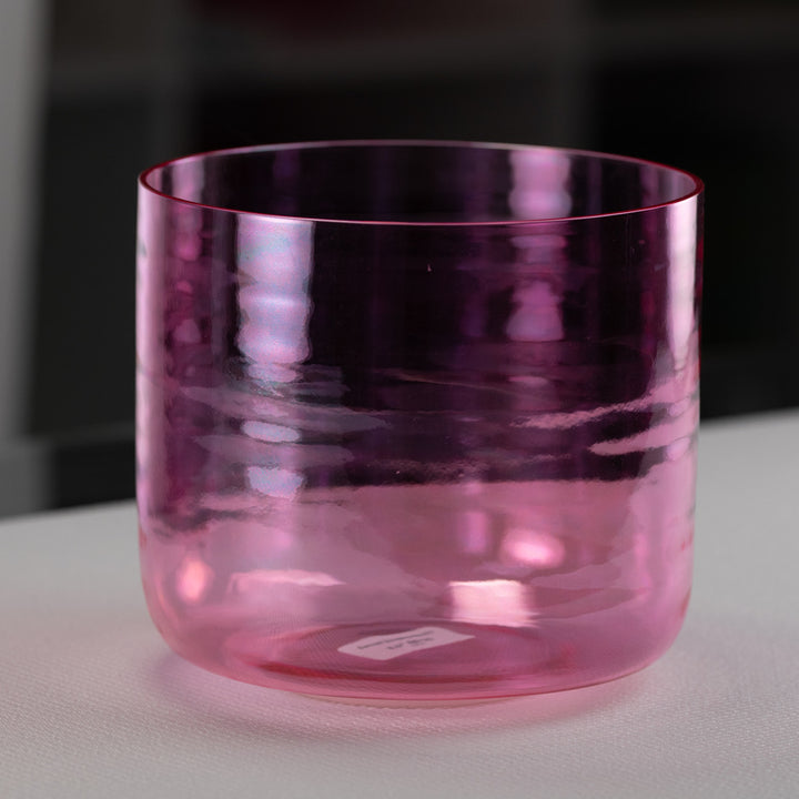 8.5" A#+25 Pink Lotus Crystal Singing Bowl