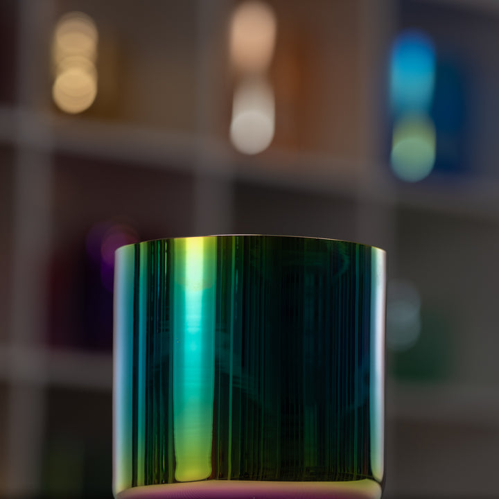 7.5" A#+47 Celestial Rainbow Crystal Singing Bowl, Binaural