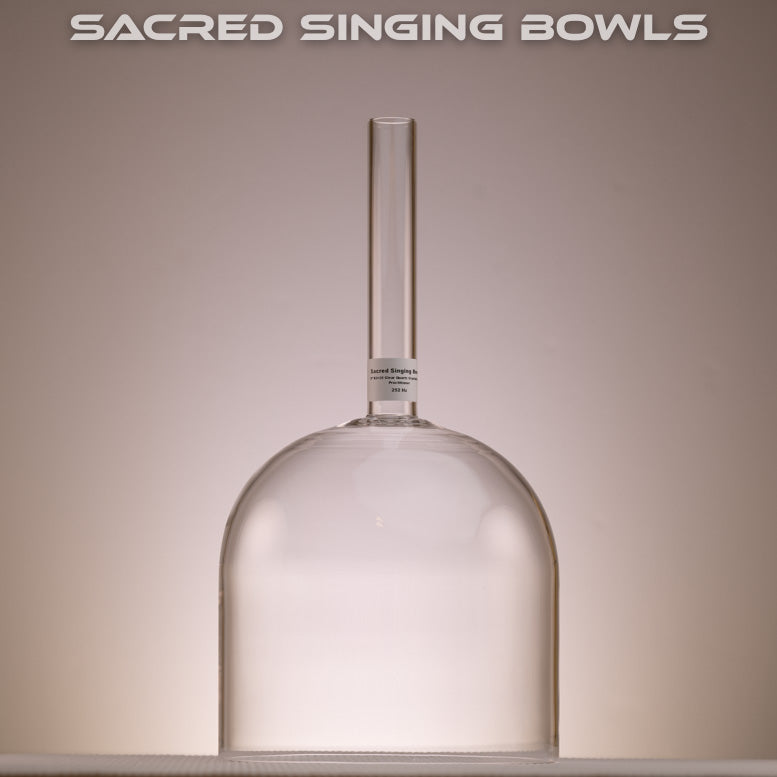 8" B+35 Clear Quartz Crystal Singing Bowl, Handheld, Sacred Singing Bowls